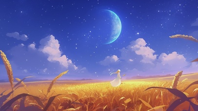 月下麦田