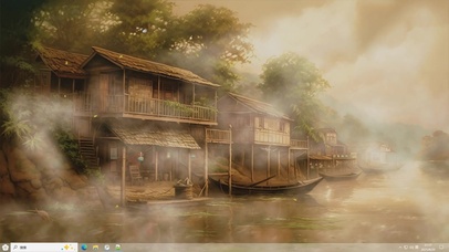 夕照水屋-桌面主题