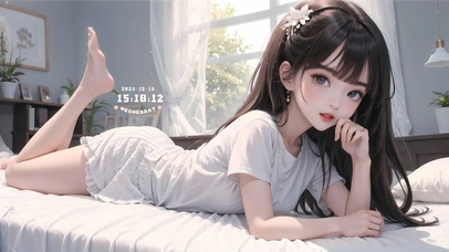 白裙可爱女孩