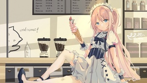 4K 可爱咖啡店女仆