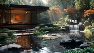 护眼山庄后院溪水