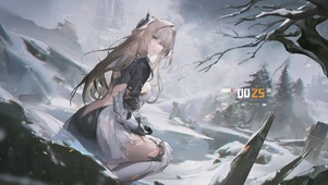 4K雪天唯美治愈美少女
