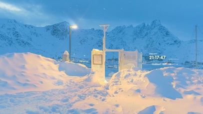 4K 唯美冬季雪山