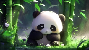 发呆的小熊猫