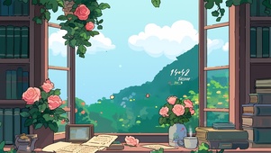 清新 窗外