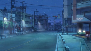 4k夜晚人行横道路口