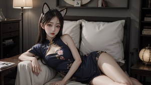 现代国风旗袍萝莉美少女