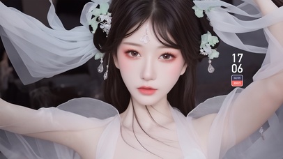 唯美黑发国风少女