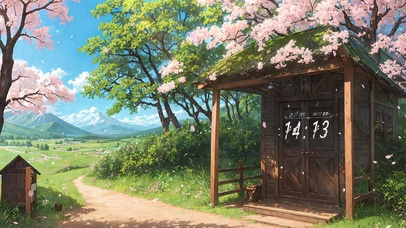 治愈樱花乡下小道