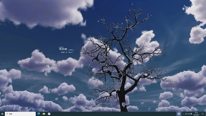 白云枯树主题