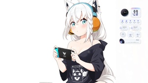 治愈可爱电玩女孩