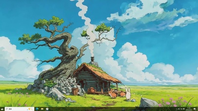 唯美的草原小屋