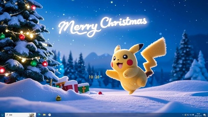 可爱皮卡丘圣诞节主题