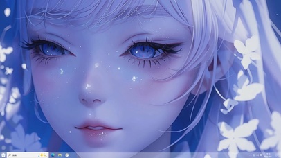 二次元Ai蝴蝶女孩-桌面主题