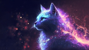 可爱星空猫咪