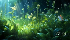 护眼清新森林草丛