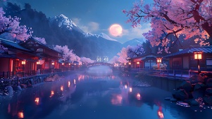 樱花吹过江南岸