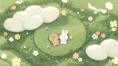 云朵草和两小萌宝