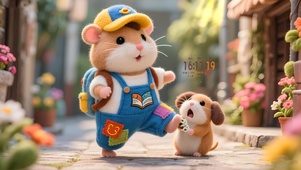背着书包去上学