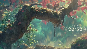 森林雨景