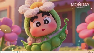 毛绒绒豌豆衣服的小孩 晒太阳