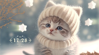 温暖冬季暖心猫咪