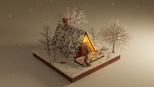 雪景小屋