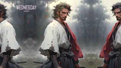 4K高清插画男武士