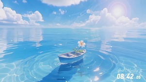 湖中小船