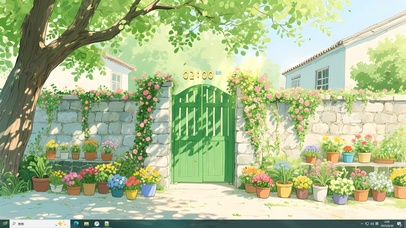 清新藤蔓围墙小院