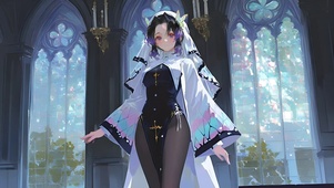 蝴蝶忍-黑丝修女制服美女