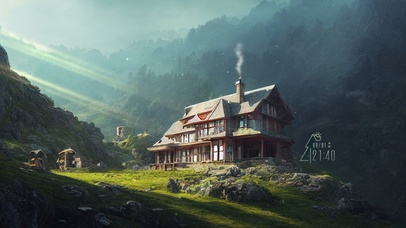 4K唯美治愈山谷旅途小屋