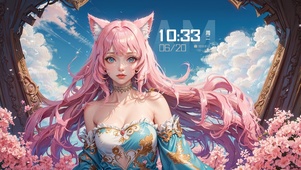 粉色狐狸耳少女