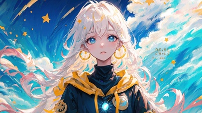 4K唯美治愈蓝眸少女