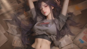 怀旧报纸女孩