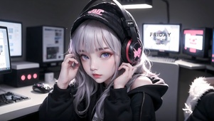 可爱电竞女孩