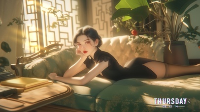 她的美中透着一丝腼腆与羞涩