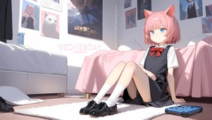 可爱猫耳女孩