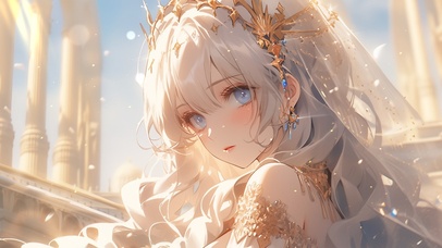 4K 雪若公主 婚纱美女 萝莉