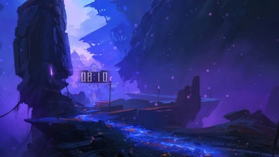 带鱼屏深紫夜色