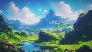 绿色护眼美景