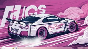 粉色涂鸦GTR
