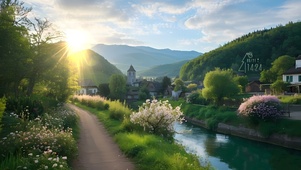 黄昏梨花庄园