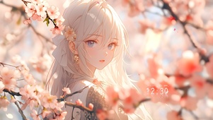 唯美樱花树下