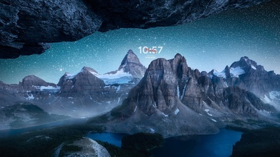 唯美星空静谧的山谷