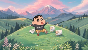 亲近自然蜡笔小新