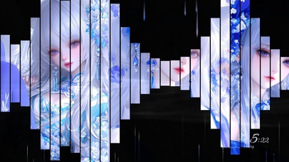 超宽屏可视化银发少女