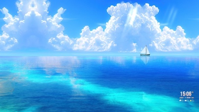 海水帆船蓝天