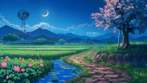 夏夜 荷塘