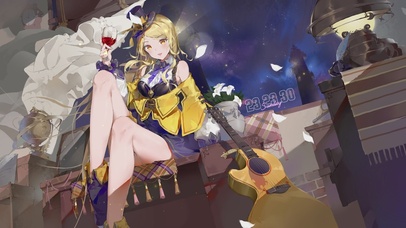 星空下的美少女